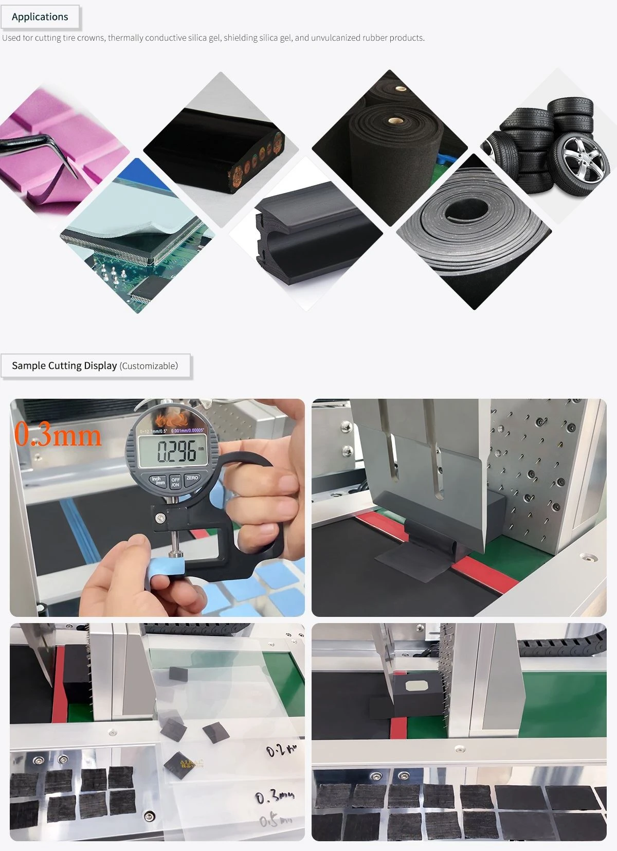 Ultrasonic Rubber Knife Cutter